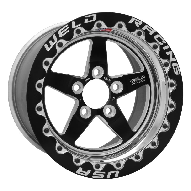 Weld S71 15×10.33 / 4x108mm BP / 6.5in. BS Black Wheel (Low Pad) – Black Single Beadlock MT
