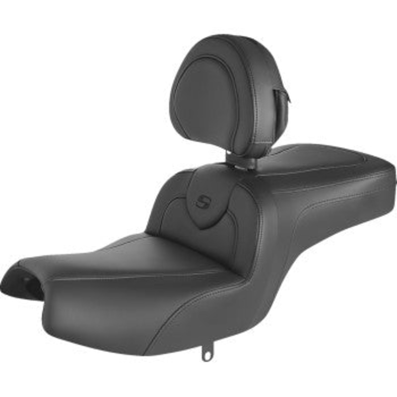 RoadSofa Seat – with Backrest – Black with Black Stitching by Saddlemen