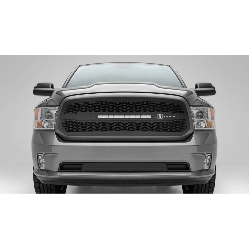 T-Rex ZROADZ Series 2013-2016 Dodge Ram 1500 LED Lighted Grille w/ One 20 Inch Slim single row 2pc Grille (Black)