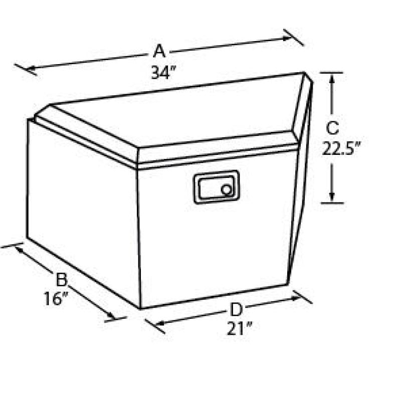 Tradesman Steel Trailer Tongue Storage Box (21in.) – Black