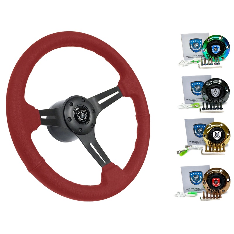 1993-06 Nissan Altima Steering Wheel Kit | Red Leather | ST3060RED