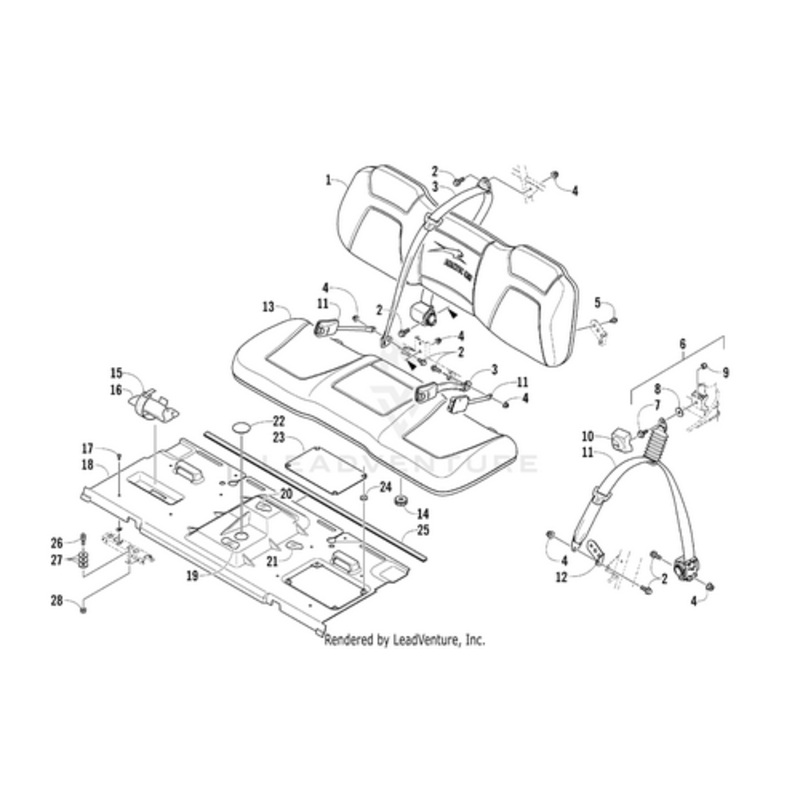 Backrest Bracket Support – Right by Arctic Cat