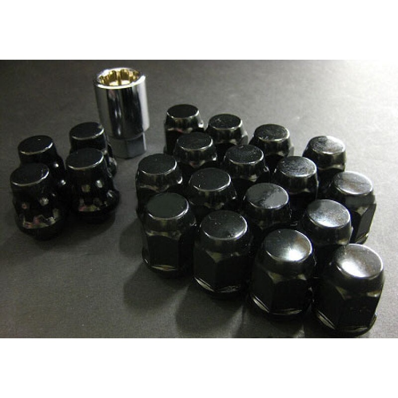 Project Kics 16 LUGS + 4 LOCKS Black Bullock And Nut Set – 12X1.25