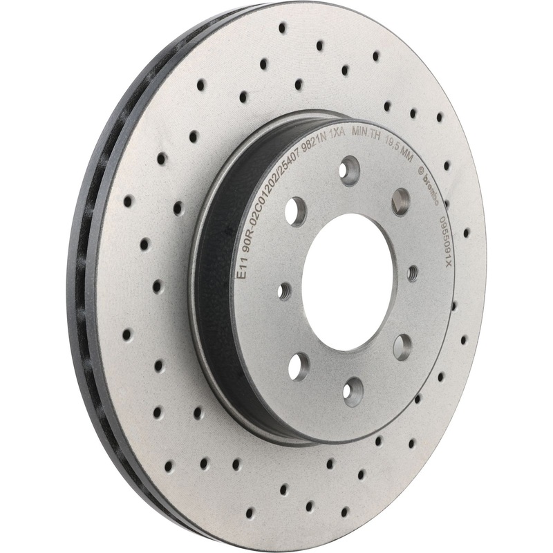 XTRA Drilled Front Disc Brake Rotor – 09.5509.1X