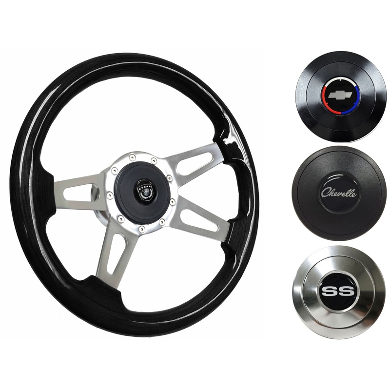 1967-68 Chevelle Steering Wheel Kit | Black Ash Wood | ST3079