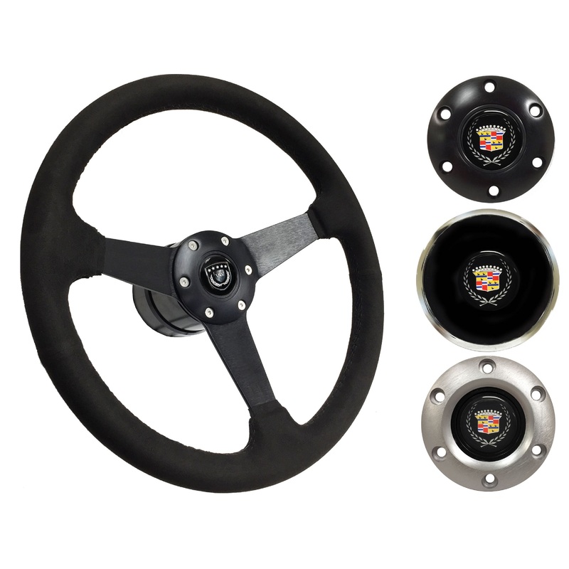 1969-89 Cadillac Telescopic Steering Wheel Kit | Black Ultralux Suede | ST3582BLK