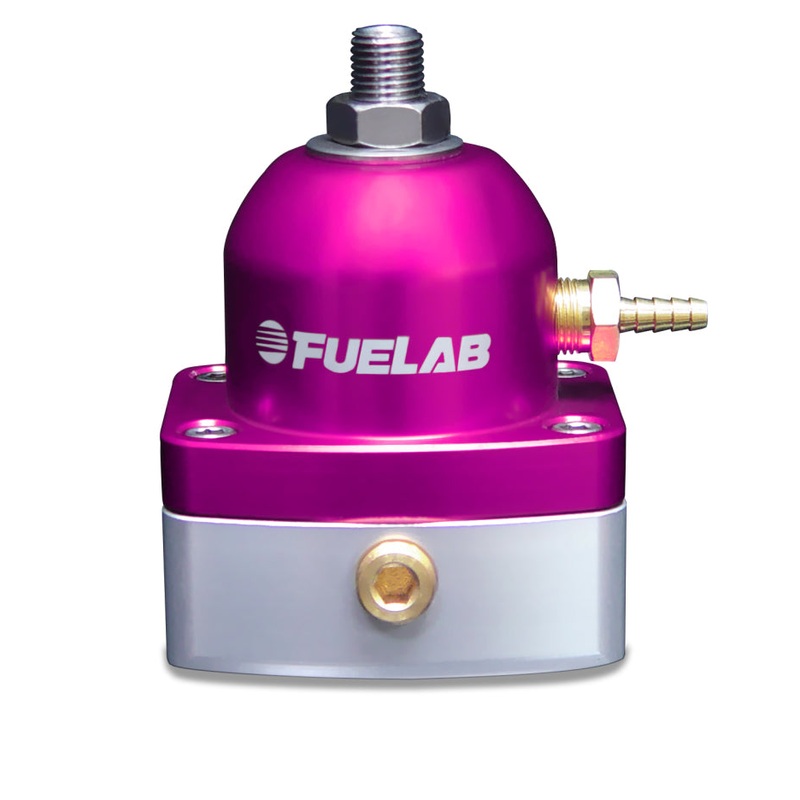 Fuelab 515 EFI Adjustable FPR 90-125 PSI (2) -6AN In (1) -6AN Return – Purple
