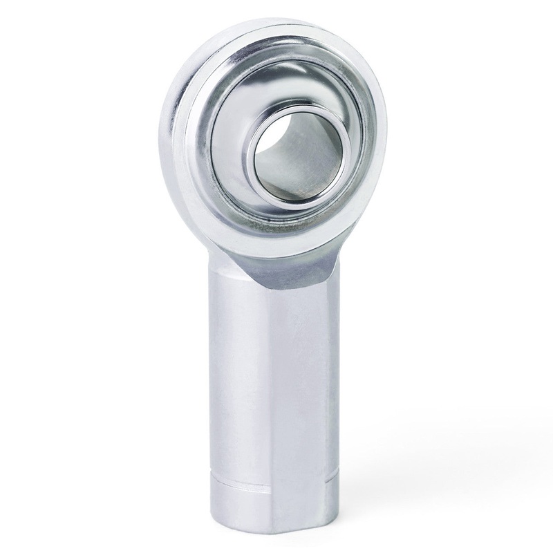 QA1 PCYFL6T PCY Series 2 Piece Alloy High-Misalignment Rod End 3/8in. Bore 3/8in.-24 LH Female Thread PTFE Lined