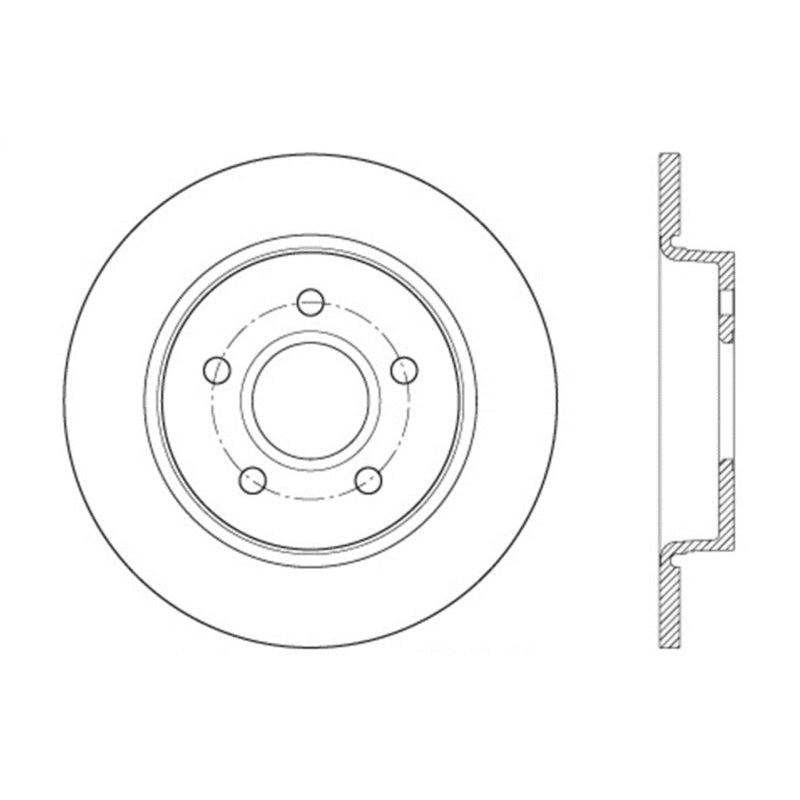 StopTech 13 Ford Focus ST Drilled Right Rear Rotor