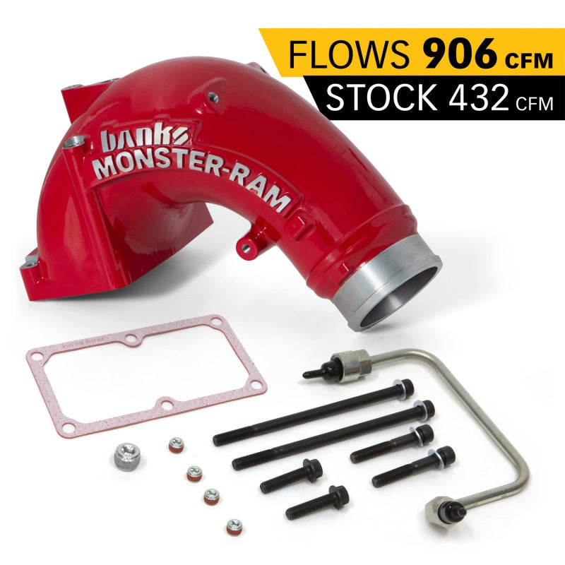 Banks Power Monster-Ram Intake System w/ Fuel Line 3.5in Red | 42788-PC | 2007.5 – 2018 Ram 2500 / 3500 /4500 / 5500 6.7L Cummins Diesel