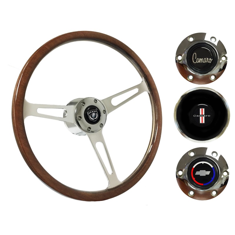 1969-89 Camaro Steering Wheel Kit | Deluxe Walnut Wood | ST3554