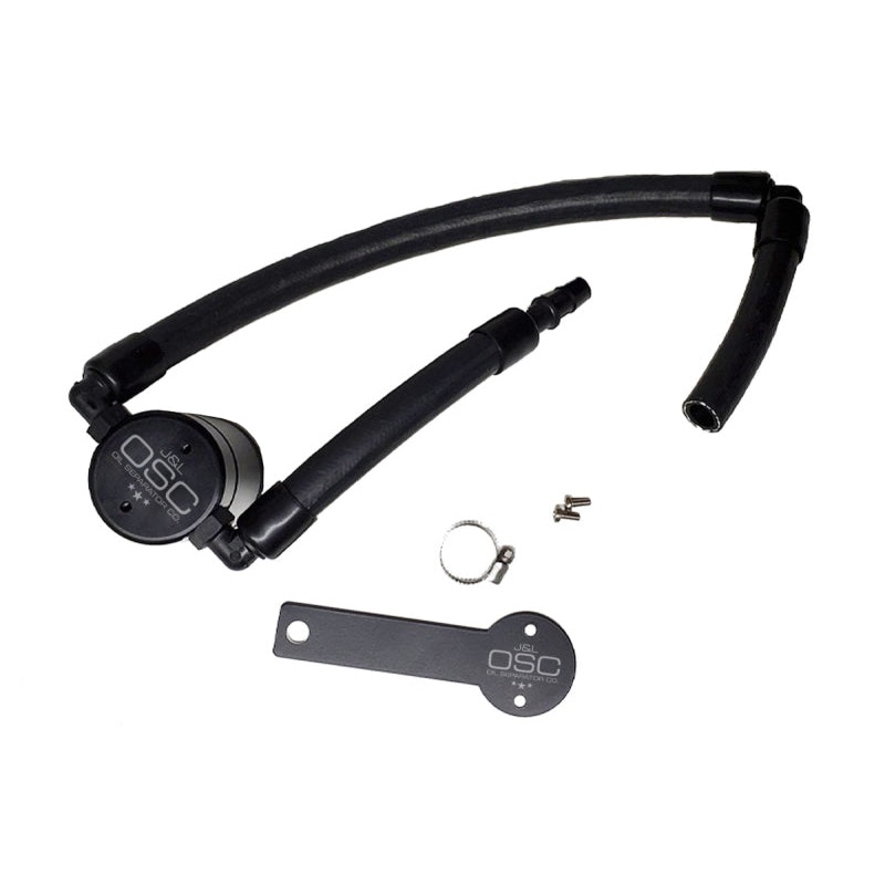 J&L 18-22 Kia Stinger GT 3.3TT Passenger Side Oil Separator 3.0 – Black Anodized