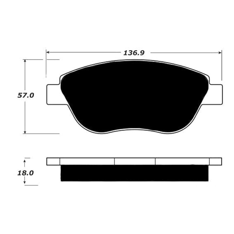 Porterfield Brake Pads for 2014 FIAT 500 Turbo