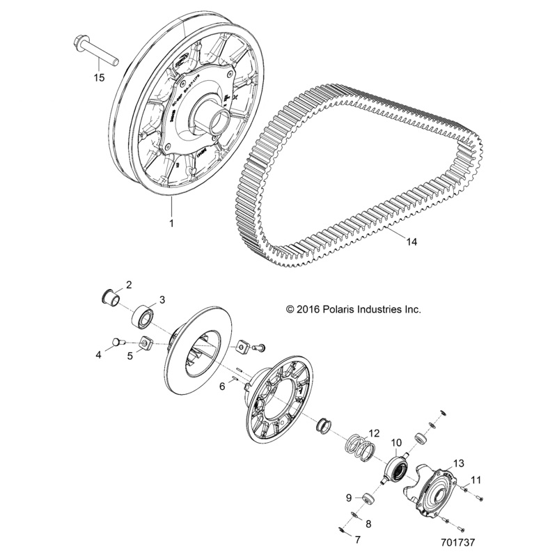 Spring-Clutch,Blw,86-160 by Polaris
