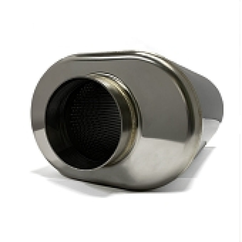 Stainless Bros 3.5in x 17.0in OAL SS304 Oval Muffler – Polished