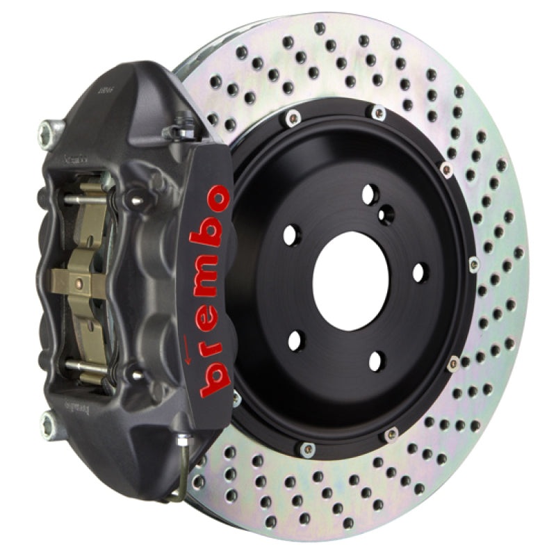 Brembo 03-09 Range Rover Rear GTS BBK 4 Piston Cast 380×28 2pc Rotor Drilled-Black HA