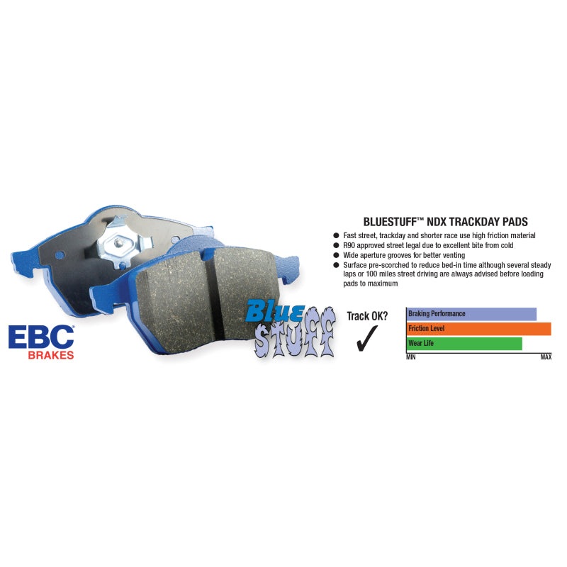EBC 06-11 Saab 9-3 Aero Bluestuff Front Brake Pads