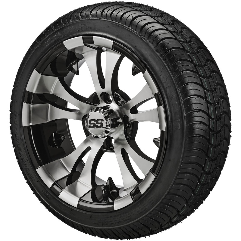 15″ Warlock Black/Machined on 205/35R15 LSI Elite Radial Tires