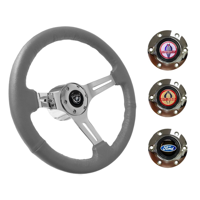 1964.5 Ford Mustang Steering Wheel Kit | Grey Leather