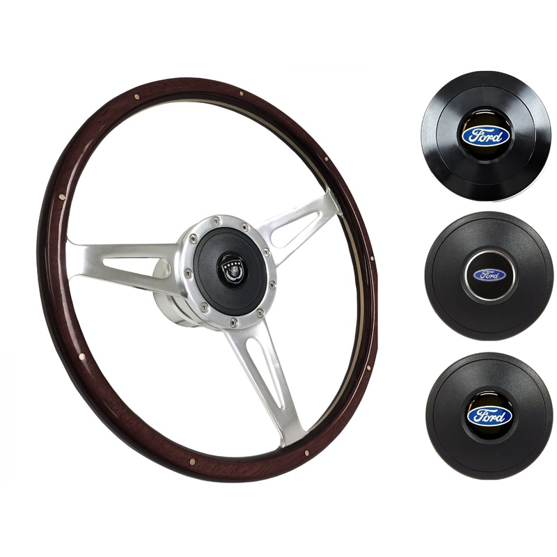 1967-69 Ford Galaxie Steering Wheel Kit | Deluxe Espresso Wood | ST3053A