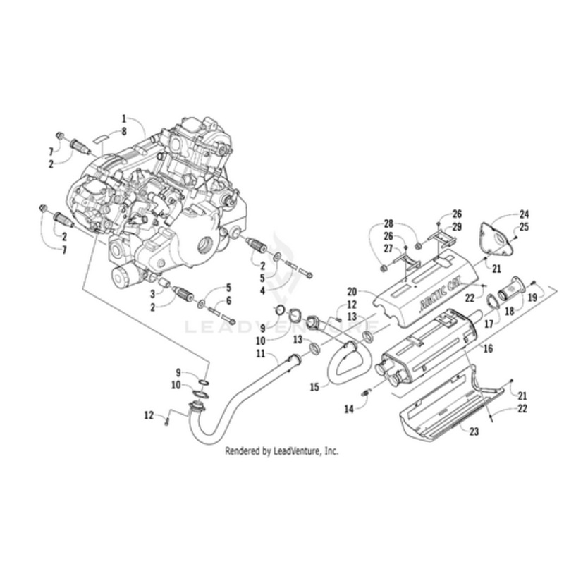 Engine A950L H2 Assembly (S3) (Inc. 2-3) by Arctic Cat
