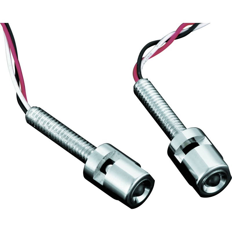 Kuryakyn LED License Plate Light With Red Accent Light Universal Chrome