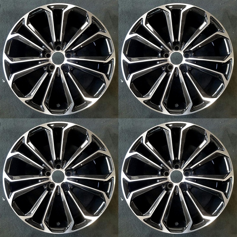 Set of 4 Brand New 17″ 17X7 Alloy Wheels For 2014 2015 2016 Toyota Corolla Machined Black OEM Quality Replacement Rim