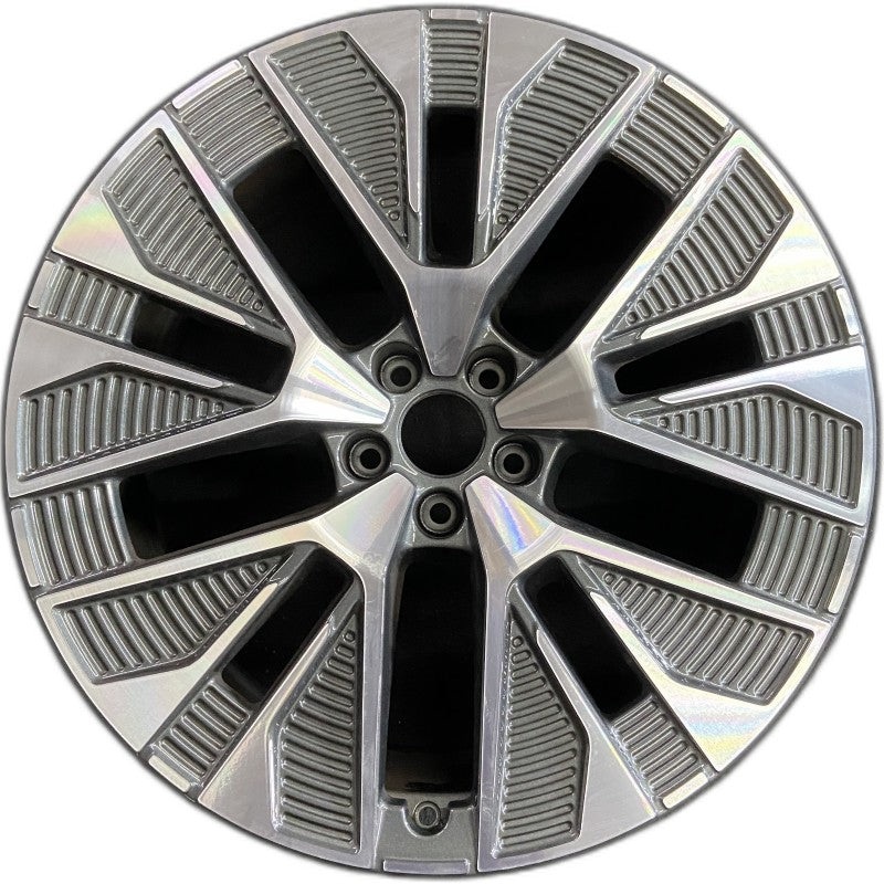 21″ Q8 E-TRON 24 21×9.5 5 slotted spoke machined face Original OEM Wheel Rim