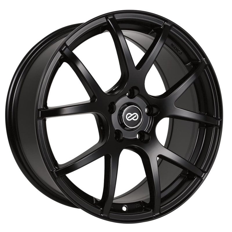 Enkei M52 18×8 32mm Offset 5×120 Bolt Pattern 72.6mm Bore Dia Matte Black Wheel