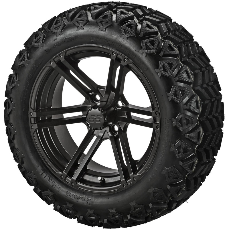 LSI 14″ Yukon Matte Black Wheel and Lifted Tire Combo