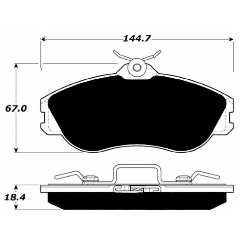 Porterfield Brake Pads for 1990 AUDI 200 Turbo Quattro Wagon Girling Caliper