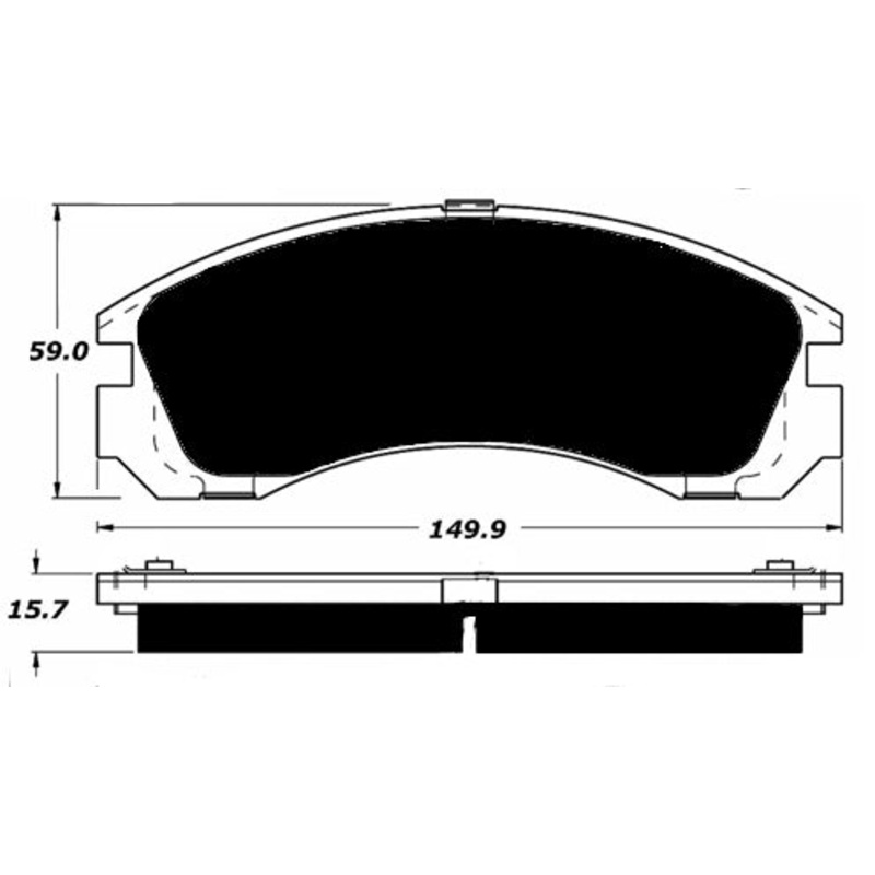 Porterfield Brake Pads for 1997 MITSUBISHI Eclipse 4WD Turbo