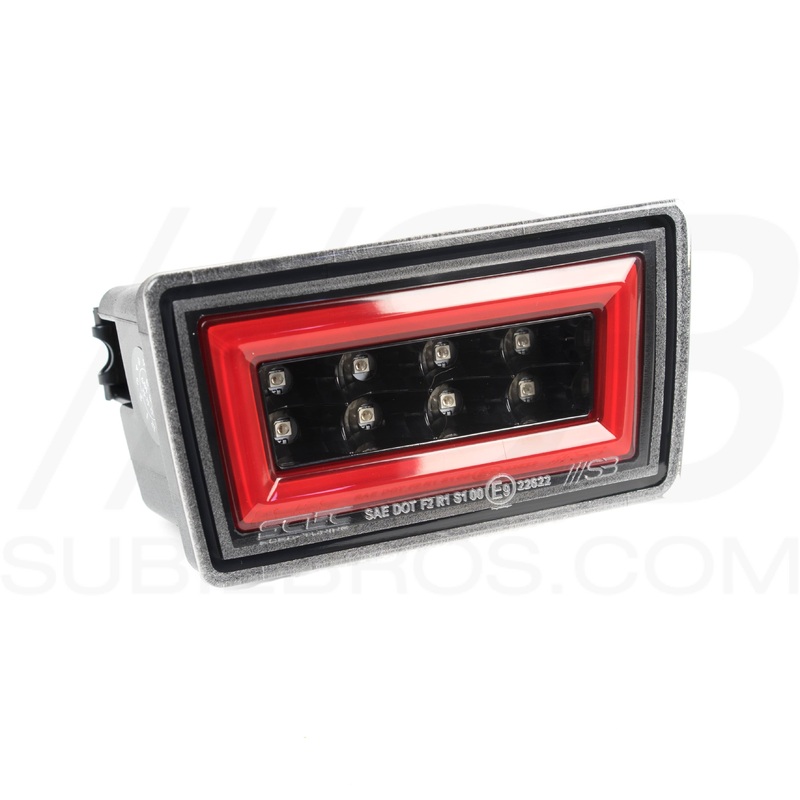 Sp3c Built F1 LED Bar Style Rear Fog Light Clear Lens Red Bar Black Base – 15-21 WRX/STI