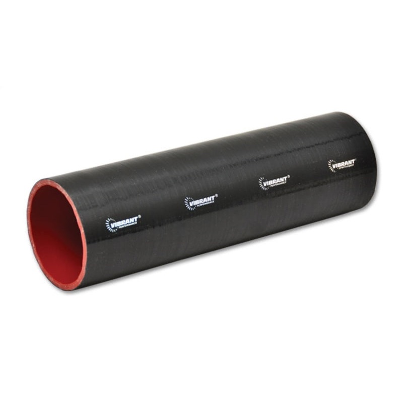 Vibrant 4 Ply Reinforced Silicone Straight Hose Coupling – 4in I.D. x 12in long (BLACK)