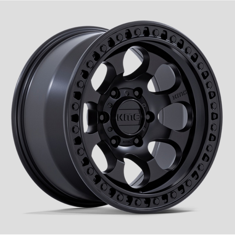 18×9.0 KMC Riot SBL KM550 Satin Black