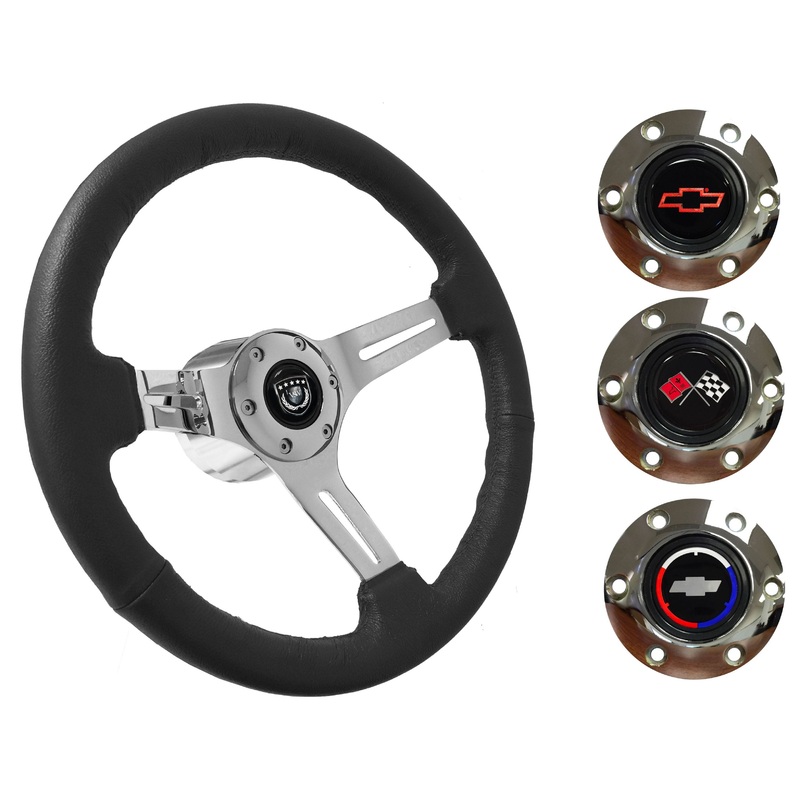 1990-2005 Corvette Steering Wheel Kit | Black Leather | ST3012BLK