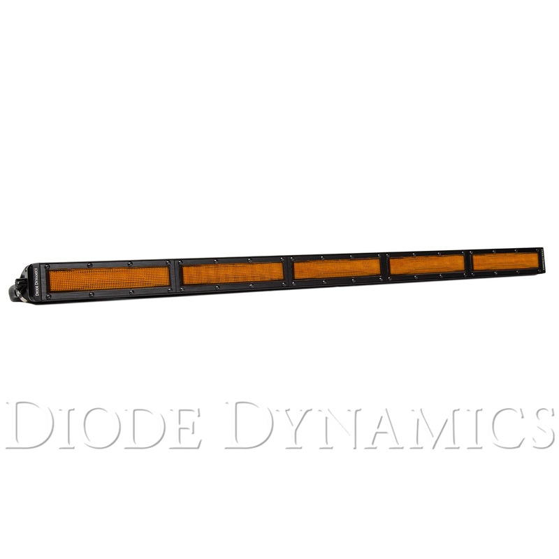 30 Inch LED Light Bar  Single Row Straight Amber Flood Each Stage Series Diode Dynamics