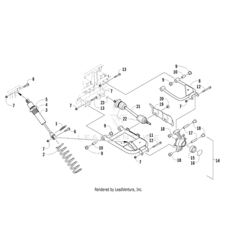 A-Arm – Rear – Lower Left Platinum (Inc. 9-10) by Arctic Cat