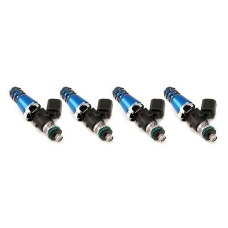 Injector Dynamics ID1050x, for G20 / FWD SR20 applications. Must be converted to top-feed. 11mm (blue) adaptor. Set of 4.