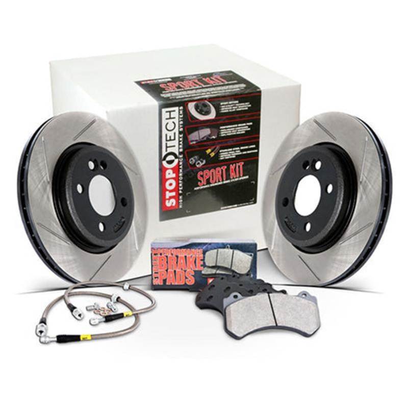 Stoptech Sport Slotted Rear Brake Kit | 2008-2017 Subaru WRX STI (977.47009R)