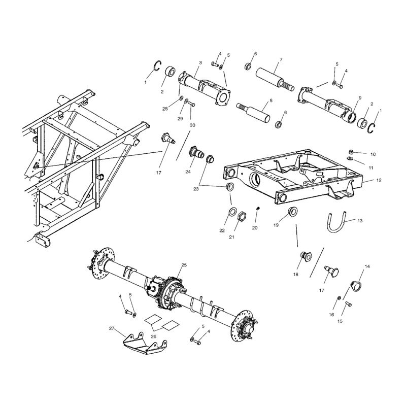 Tube Axle,Rh,Blk by Polaris