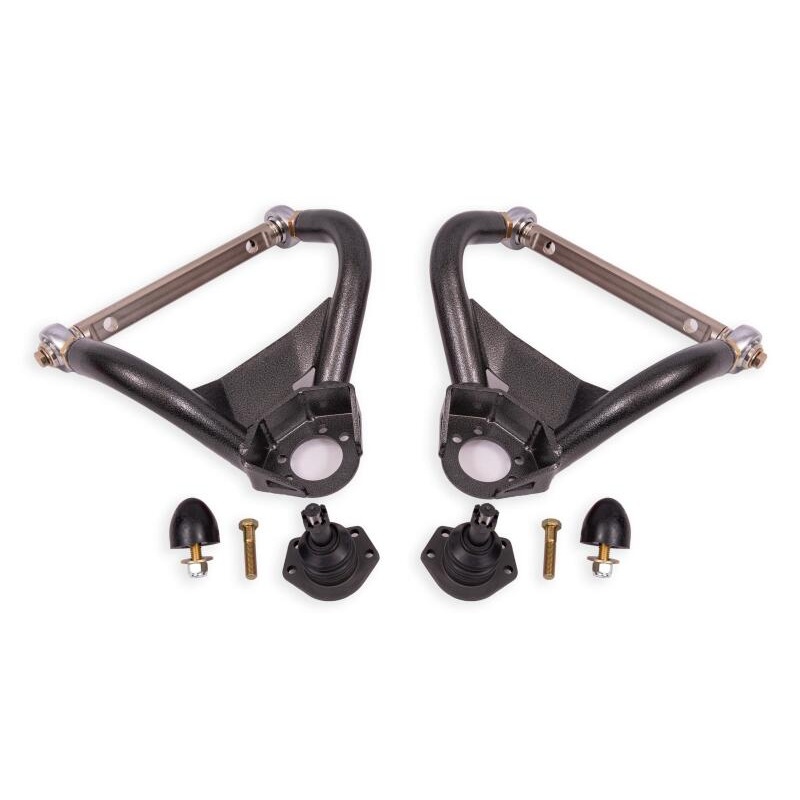 BMR 64-72 GM A-Body Adjustable Upper A-Arms Standard Ball Joint – Black Hammertone