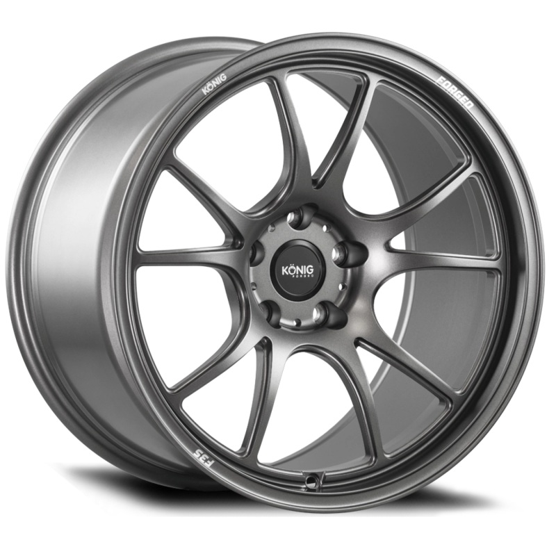 Konig Forged F3S 18X12.5 5X120.65 ET54 Satin Charcoal Knurled Bead
