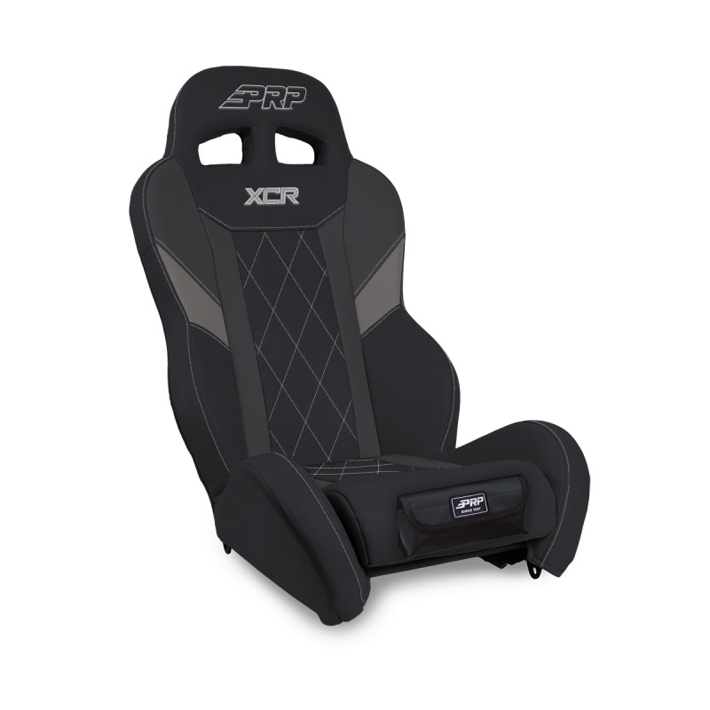 PRP XCR Suspension Seat – Black/Gray w Diamond Stitch and Front Pocket