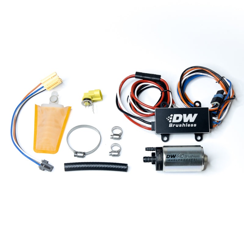 DeatschWerks DW440 440lph Brushless Fuel Pump Single/Dual Controller w/ Install Kit 93-07 WRX