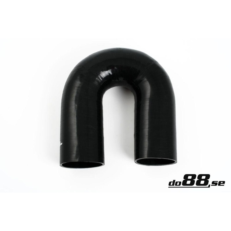 Silicone Hose Black 180 degree 3,5” (89mm)