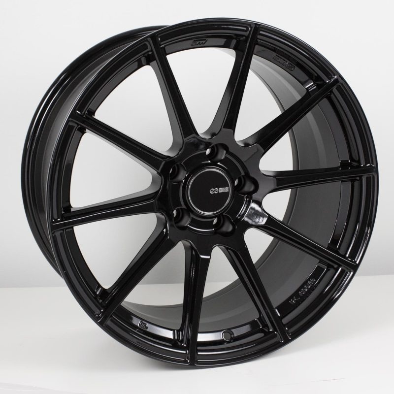 18×8.0 Enkei TS10, 5×114.3 40mm Offset 72.6mm Bore Black Wheel
