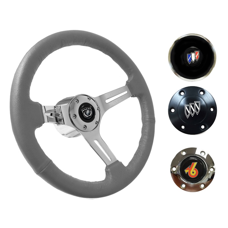 1967-68 Buick Steering Wheel Kit | Grey Leather | ST3012GRY