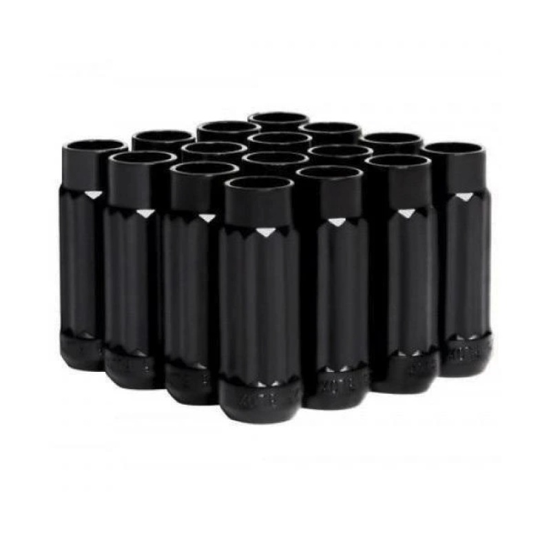 BLOX Racing Tuner Lug Nuts 12×1.5- Black Steel – Set of 16
