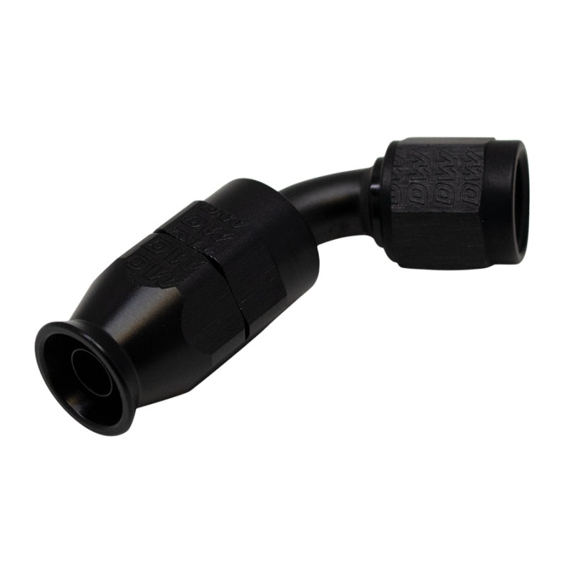 DeatschWerks 6 AN Female Flare Swivel 60-Degree Hose End PTFE – Anodized Matte Black